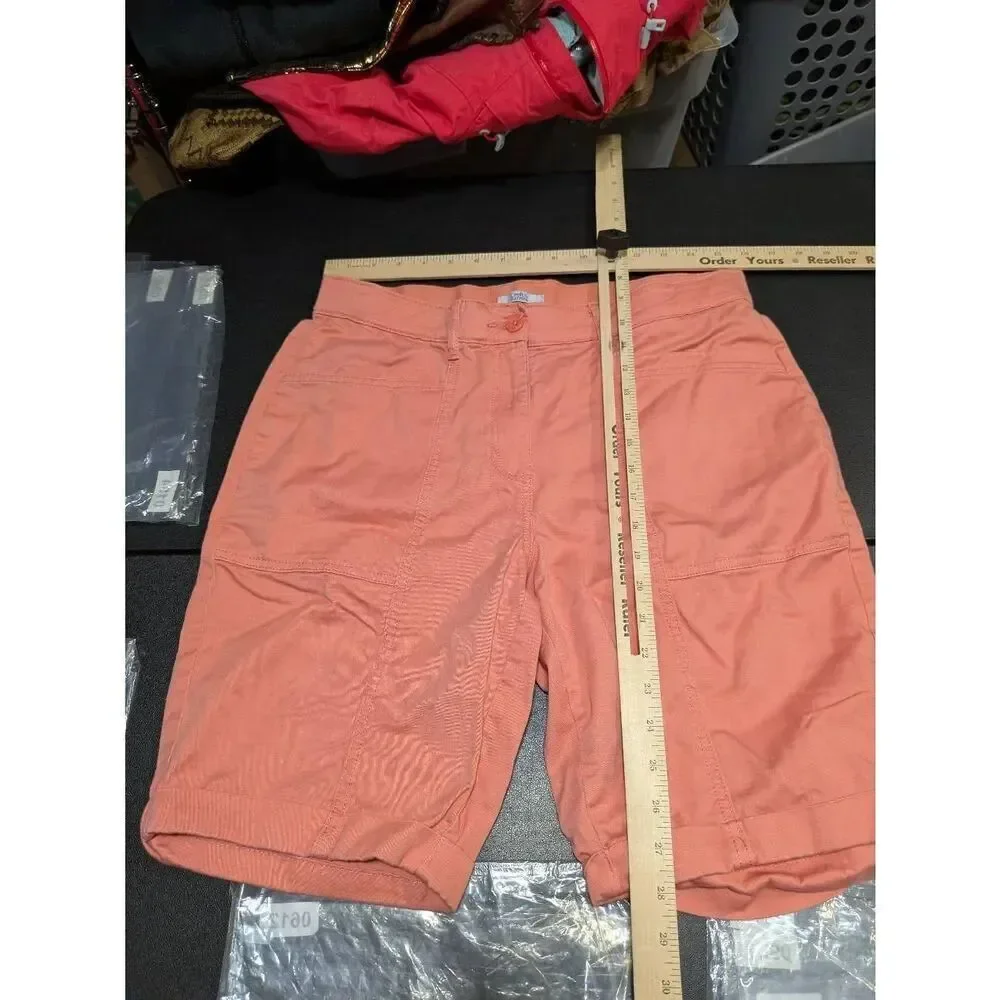 Croft & Barrow Shorts Womens Size 10 Dusty Rose Natural Fit Weathered Stretch Wa